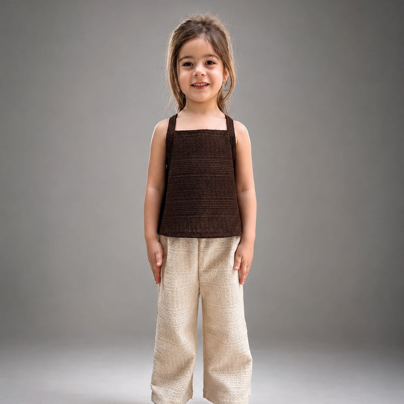 Wide Leg Beige Pants