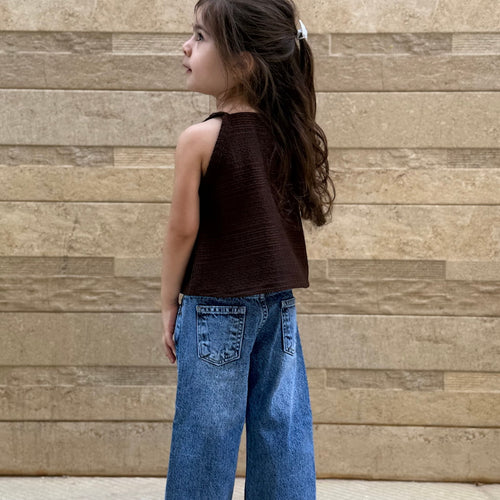 Biggle Signature Wide-Leg Denim - Premium Girls' Edition (Ages 2-6)