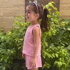 Striped Top & Shorts Set