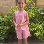 Striped Top & Shorts Set