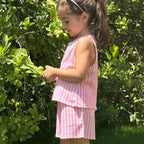 Striped Top & Shorts Set