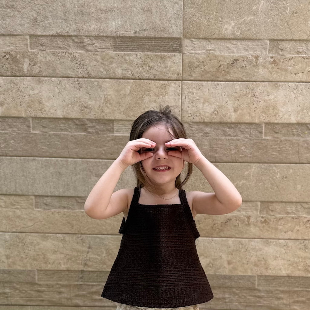 Textured Brown Sleeveless