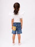 Floral Embroidered Denim Shorts