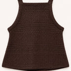 Textured Brown Sleeveless