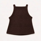 Textured Brown Sleeveless