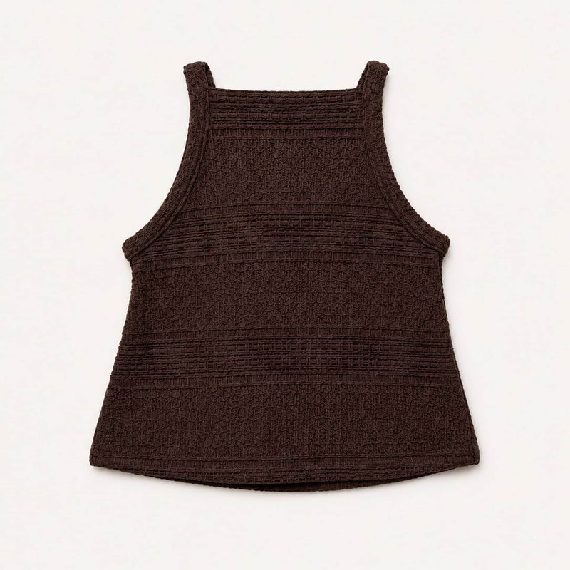 Textured Brown Sleeveless