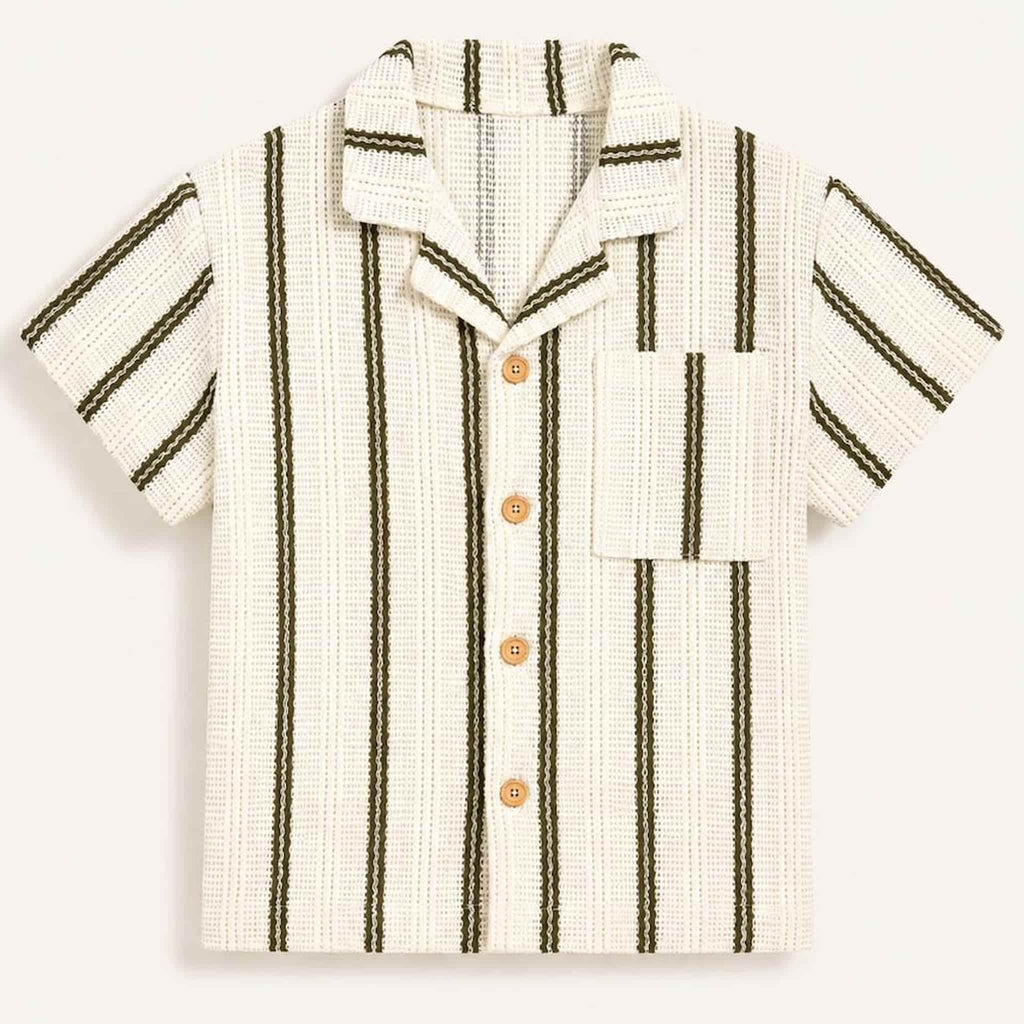 Striped Button-Up Shirt