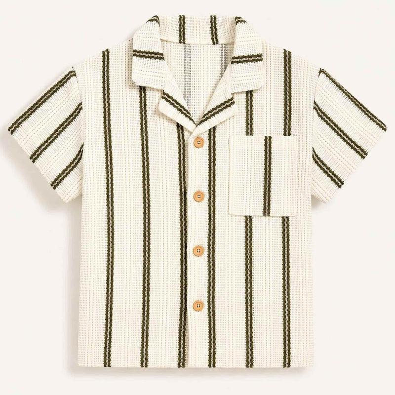 Striped Button-Up Shirt