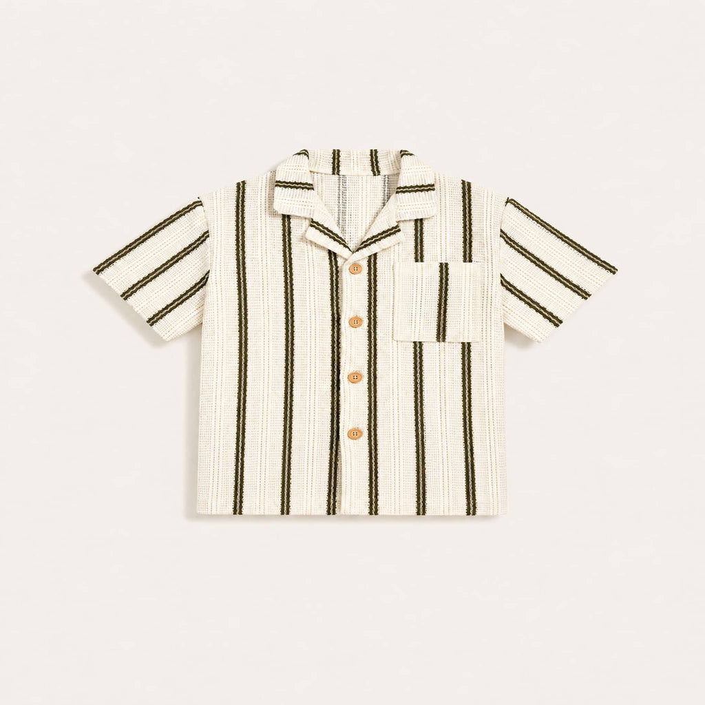 Striped Button-Up Shirt