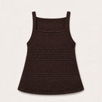 Textured Brown Sleeveless