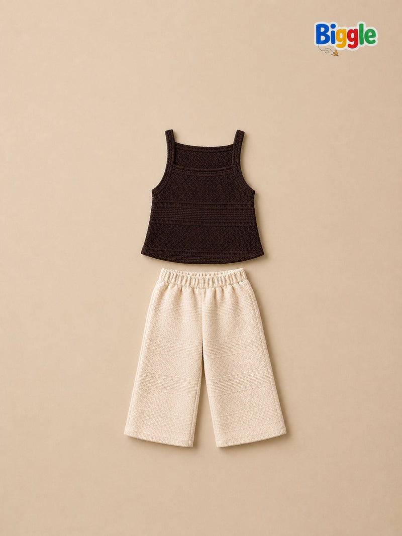 Textured Top & Wide Leg Set
