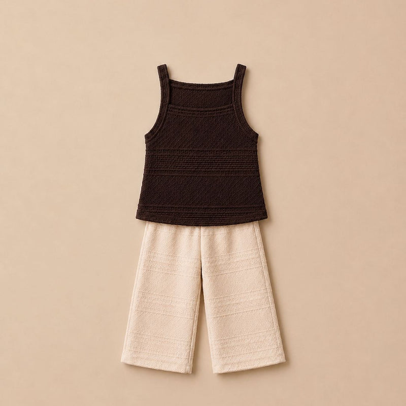 Textured Top & Wide Leg Set